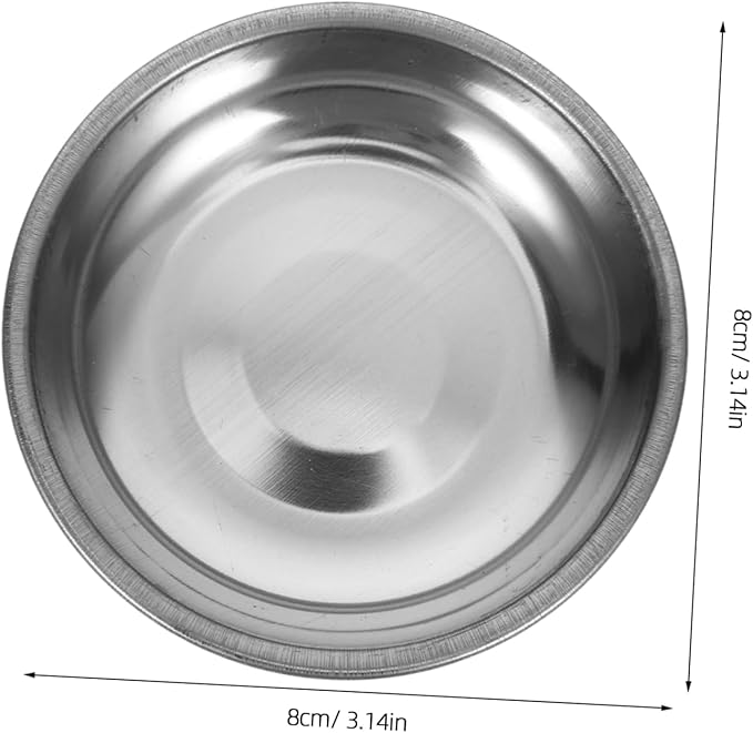12pcs Stainless Steel Dipping Sauce Cups Round Prep Bowls for Condiments Bowls for Appetizers Soups and Side Dishes for Home and Restaurant Use