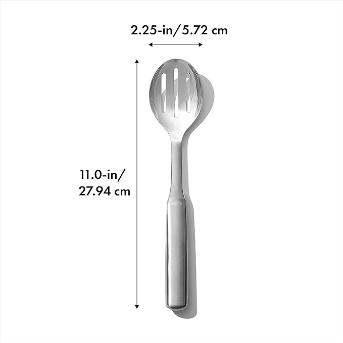 Stainless Steel Slotted Serving Spoon – Heavy-Duty Draining Spoon for Pasta, Vegetables, Soups, Stews & Buffet Serving