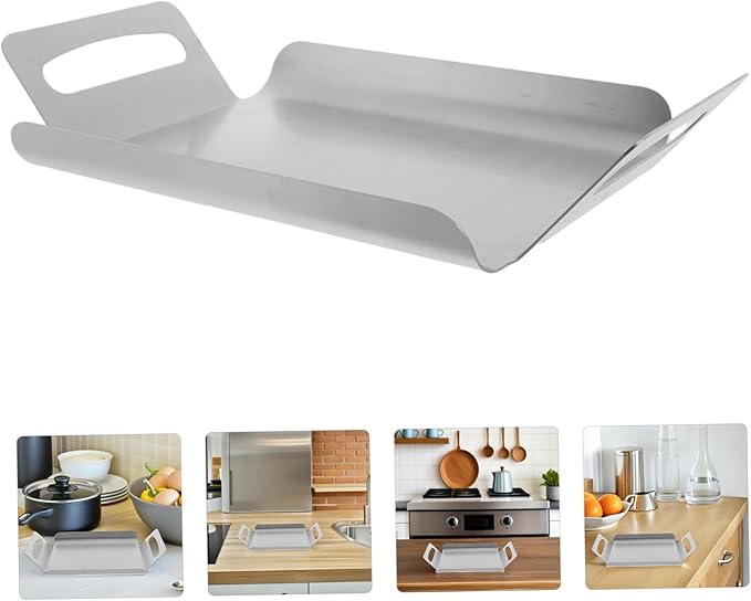 Chrome Trays for Serving Silver Trays Snack Dishes Stainless Steel Buffet Handles