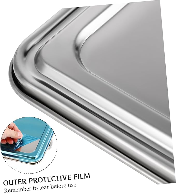 Stainless Steel Divided Dinner Plate with Five Food Serving Tray for Adults for Camping Picnics and Everyday Use