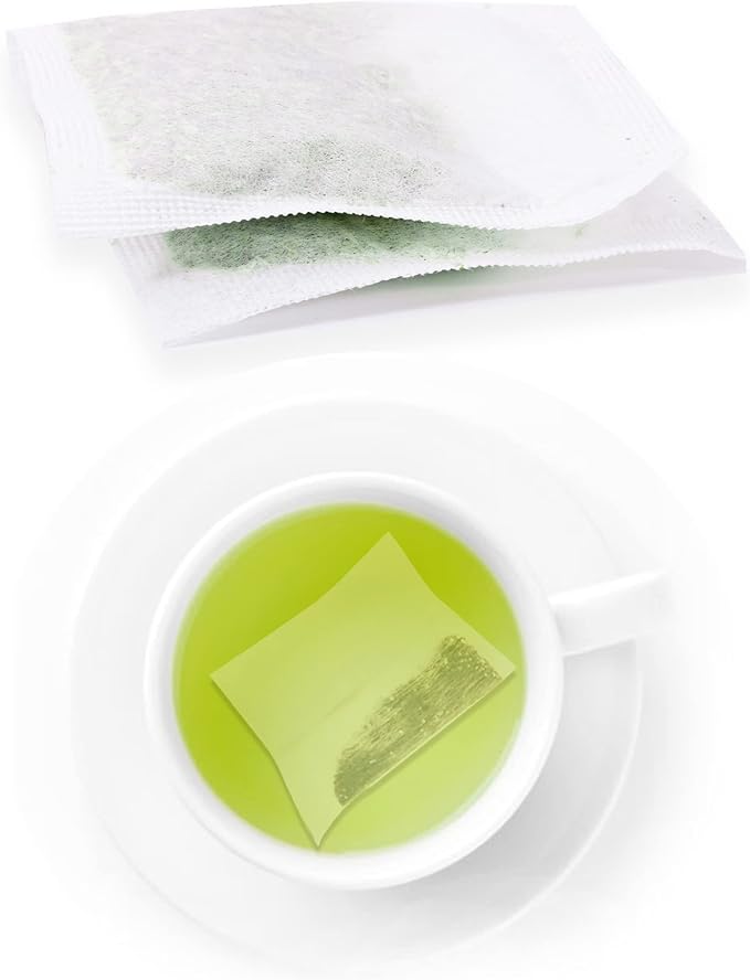 Japanese Green Tea Co. 504 Pcs Disposable Tea Bags for Loose Leaf Tea – Oversized Empty Sachets with Tight Seal (3.5" x 2.8") – Convenient Tea Infuser for Loose Tea Leaves