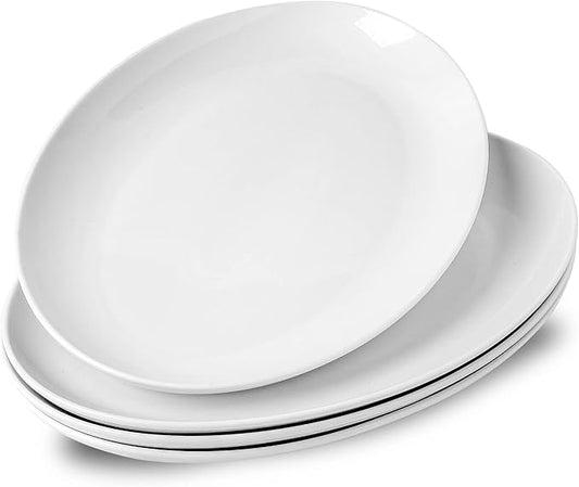Set of 4, 16 inch Porcelain serving trays for party, Large serving platters for serving food party, Thanksgiving serving dishes for entertaining, Turkey, Steak