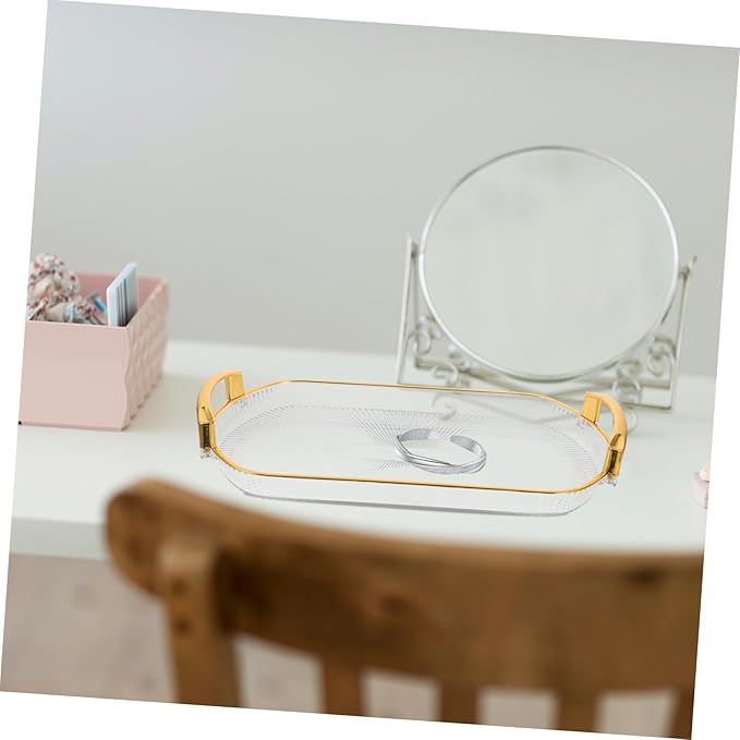 DOITOOL Reusable Rectangle Storage Plate Multipurpose Serving Tray for Fruits Snacks Desserts and Jewelry Sturdy Design with Handles for Home and Events