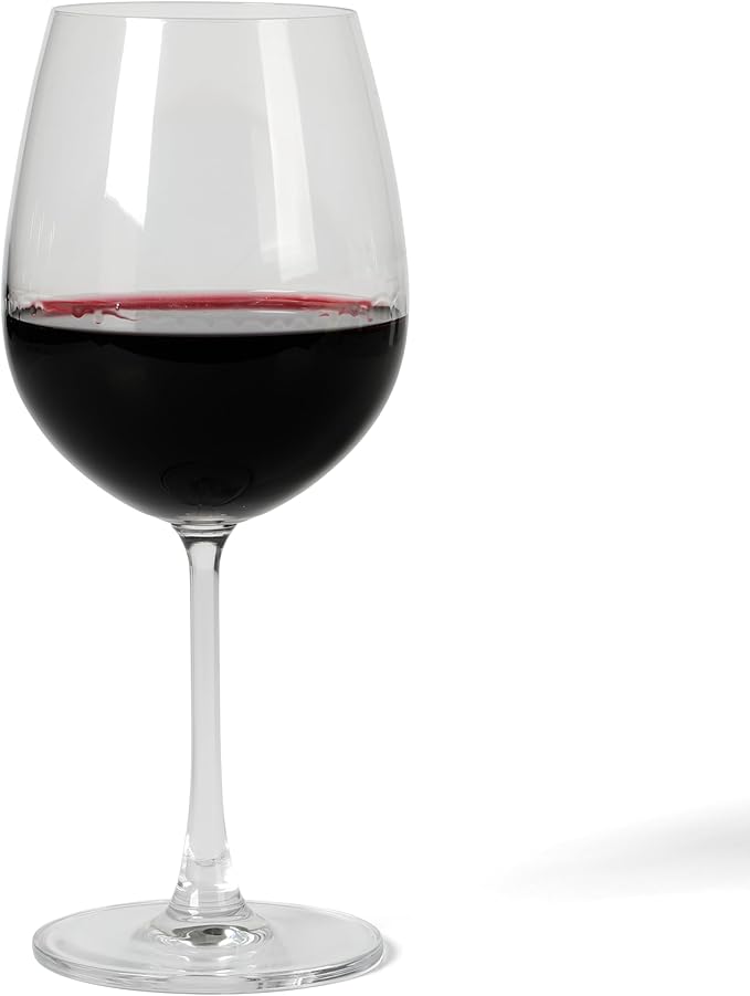 Martha Stewart Vivica 4-Pack Red Wine Glass Set, 20 oz – Elegant Stemmed Wine Glasses for Red Wine, Durable Clear Glassware for Dining, Entertaining, or Everyday Use