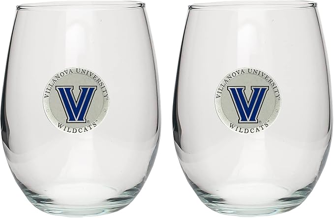 Heritage Pewter Villanova Stemless Glass Goblets – Set of 2 | 15 OZ Goblet Wine Glasses | Expertly Crafted Pewter Glass