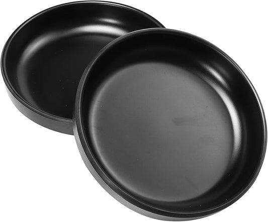 BESPORTBLE Melamine Sushi Serving Plates Set, 2pcs 335ml Small round Snack and Dessert Trays, Imitation Ceramic, Shatter-resistant Tableware for Ktv Bar and Home Use