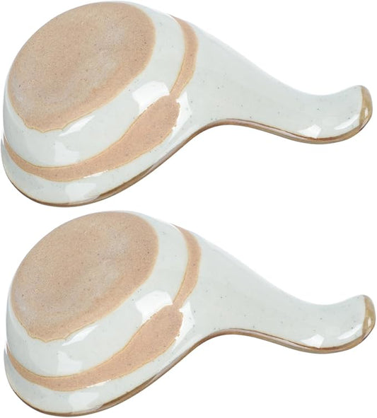 2Pcs Creative Ceramic Caviar Spoon and Condiment Dish Set Stylish Seasoning Bowl Lid for Home Kitchen Use