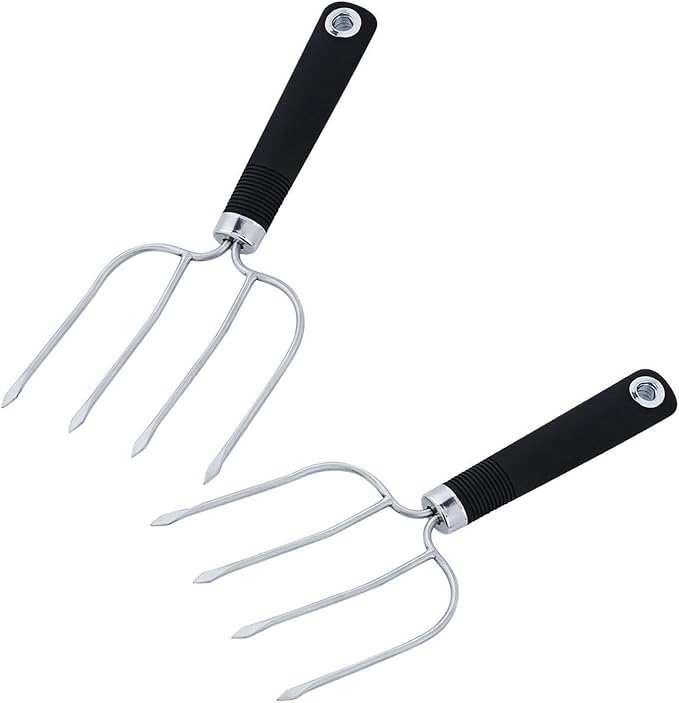 Turkey Lifter Forks Set of 2 Stainless Steel Turkey Lifters with Non-Slip Handle Turkey and Poultry Lifters Turkey Claws Carving Fork