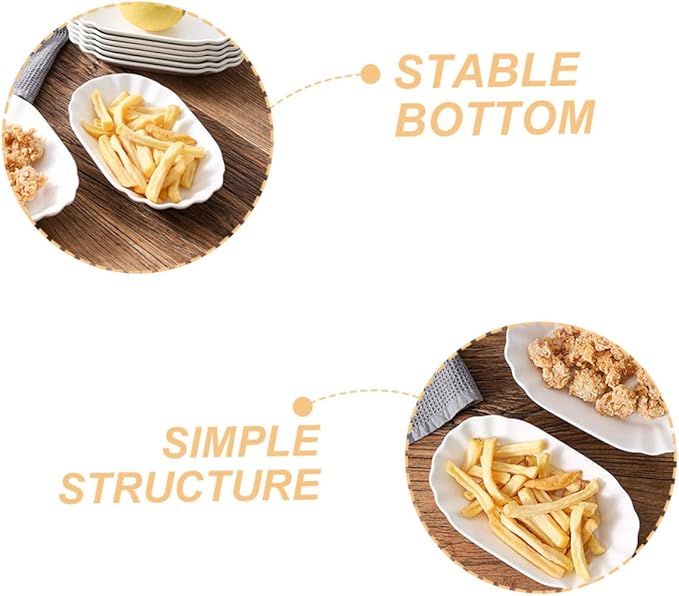 2pcs Ceramic Snack Plates Appetizer Trays for Parties and Family Gatherings Versatile Dishes for Sauces Fruits and Snacks