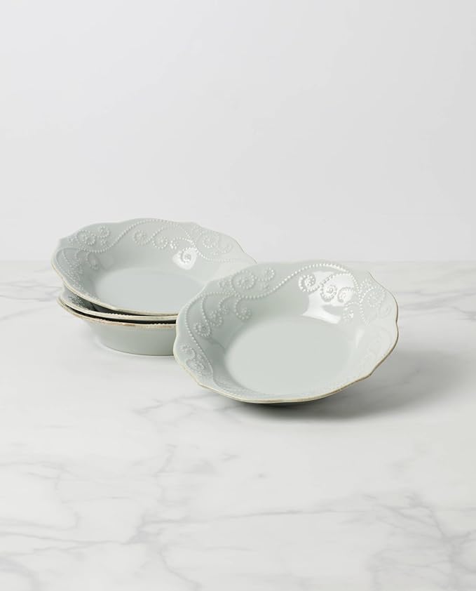 Lenox 895723 French Perle Ice Blue Pasta Bowls, Set Of 4