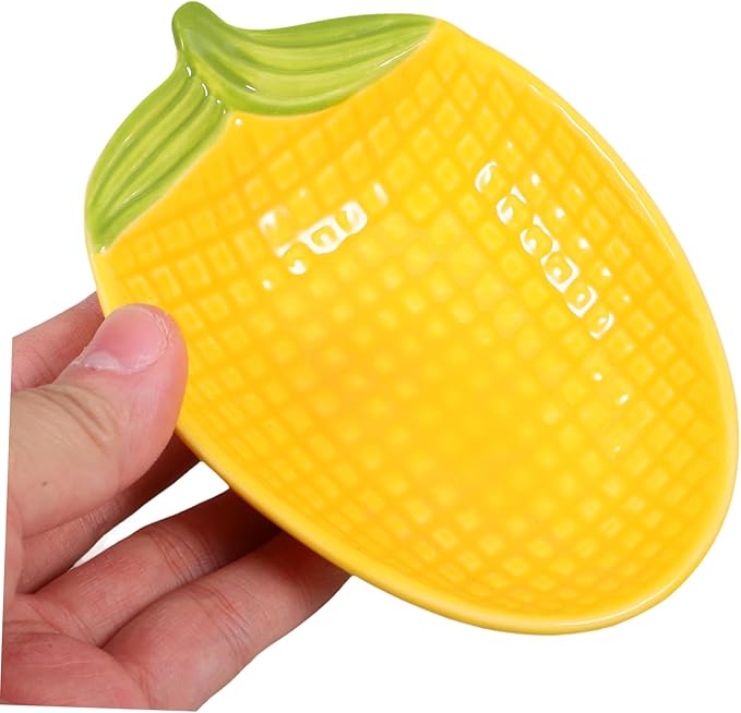 Ceramic Corn Dipping Dish for Sauces and Seasonings Creative Appetizer Plate for Family Gatherings Parties and Restaurants Unique Food Serving Plate