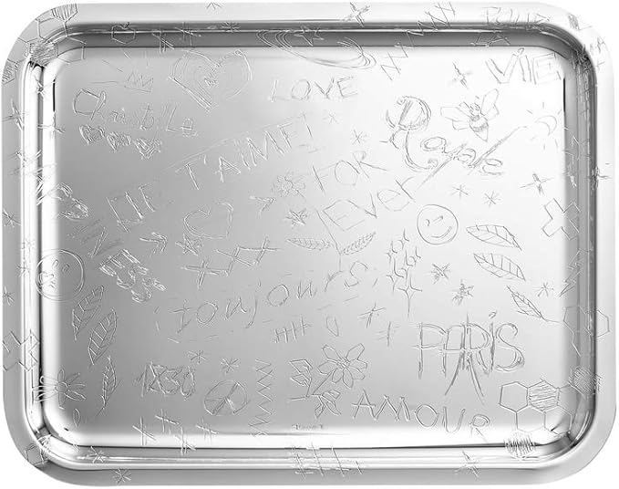 Christofle Graffiti Silver Plated Rectangular Tray #4200445