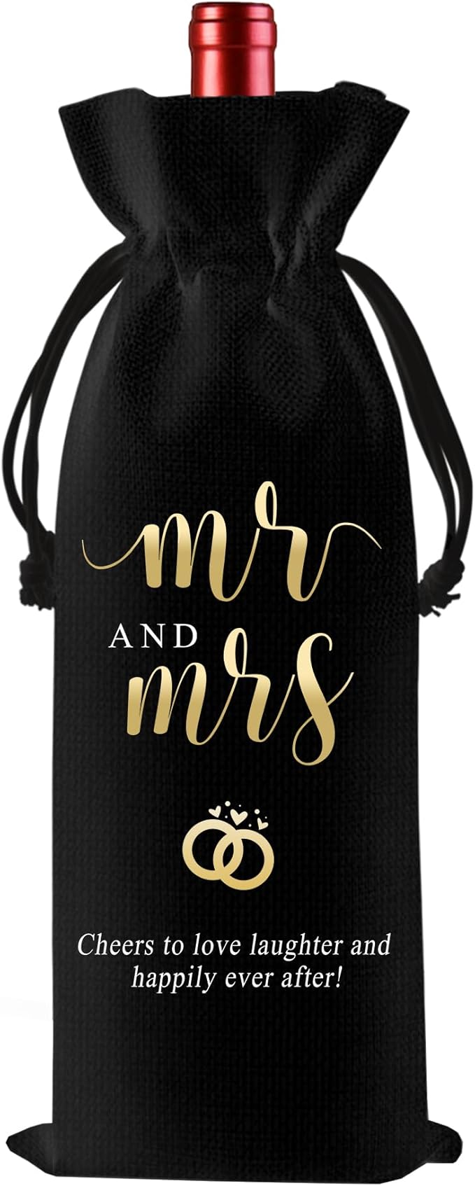 LANBAIHE Mr and Mrs Wine Bag, Wedding Shower Gifts Wine Bag, Bridal Shower Engagement Gifts, Mr and Mrs Wedding Gift Party Decorations