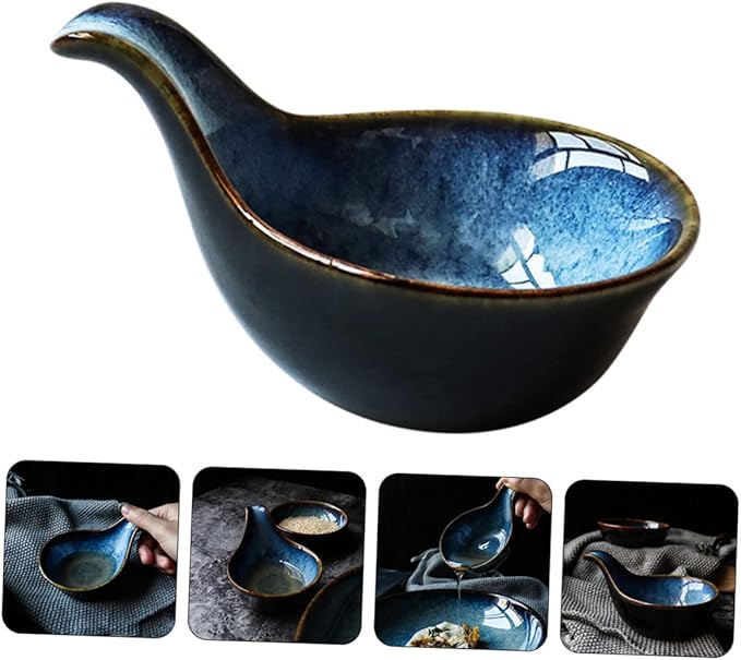 1pc Ceramic Dish Utensil Tray Seasonings for Grilling Appetizer Plates Ceramic Dipping Sauce Cups Ice Cream Bowl Seasoning Bowl Ceramic Storage Plate Seasoning Dish Dippi