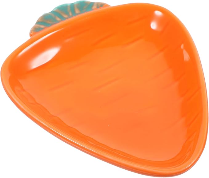 Zerodeko Carrot Seasoning Dish Porcelain Appetizer Plate Dipping Bowl Ceramic Sauce Dish
