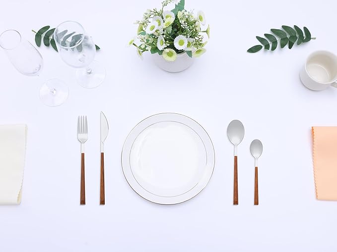 4 Piece Silverware Set, Stainless Steel Flatware, Mirror Polished Cutlery Set with Knife, Serving Utensils Set for Kitchen Eat 4 PCS Silver