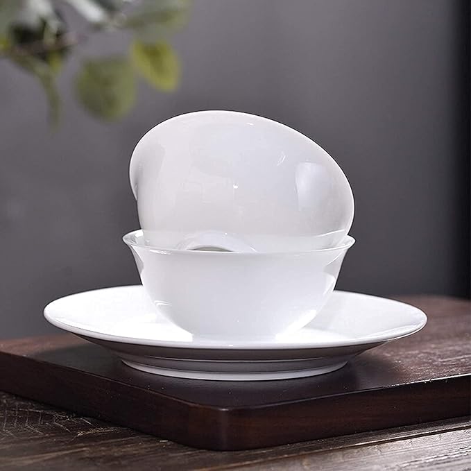 Dinnerware Set Dinner Party Tableware Service Set Ceramics Dinner Sets, 26 Pieces Pure Color Dinnerware Set | White Porcelain Steak Plate Cereal Bowl and Soup Bowl for Restaurant