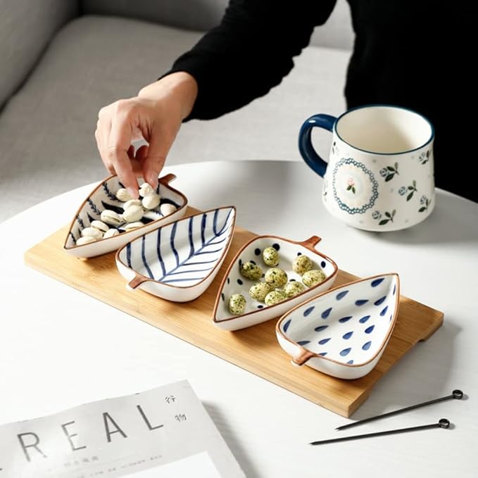 Dipping Sauce Bowls Appetizer Bowls Modern Creative Snack Plate With Tray Fruit Plate Snack Fruit Dried Fruit Dessert Dessert Cookie Plate Appetizer Plate Ceramic Dip Bowls Dipping Sauce Bowls