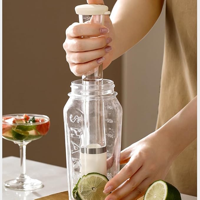 Muddler for Cocktails 2-in-1 Drink Muddler and Jigger Bartender Tool Set for Lemon Drinks Mojitos Cocktail Ice Crusher Pack of 2