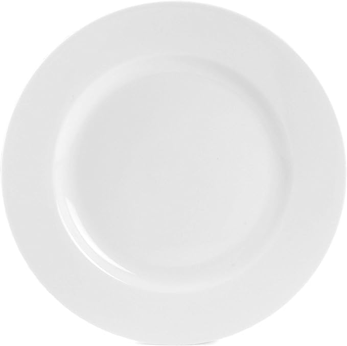 Everyday White Classic Rim Set of 4 Salad Plates, 8.25 inch