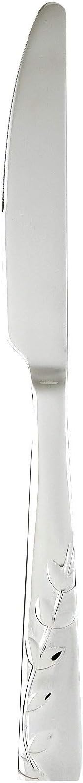 Cambridge Silversmiths 268320R Blossom Sand 20-Piece Flatware Silverware Set, Service for 4, Stainless Steel, Includes Forks/Knives/Spoons, Brushed Finish