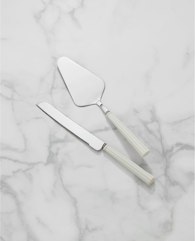 Lenox 895080 French Perle Scallop 2-Piece Dessert Set