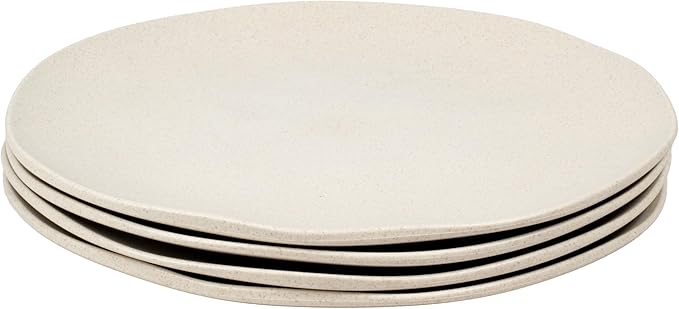 Organic Coupe Wheat PolyPro 12-Piece Dinnerware Set, Off-White