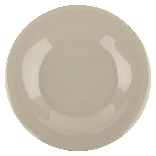 G.E.T. 6.5" Ivory Heavy-Duty Wide Rim Melamine Appetizer Plate (Set of 4)