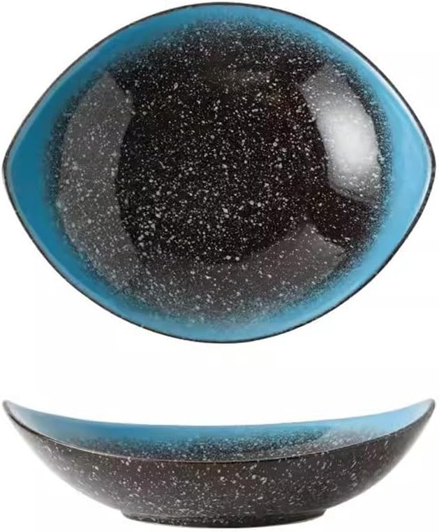 SONGCHAO Party Supplies Ceramic Plate Dish Plate Household Salad Plate Cold Dish Plate Restaurant Commercial Large Plate Light Luxury Soup Plate Western Food Plate Party Plates (Color : 3)