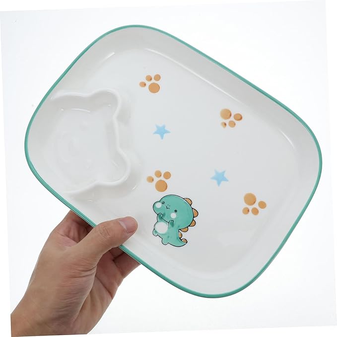 1pc Ceramic Divided Serving Plate Dip Compartment Functional Food Dish for Dumplings Sushi and Appetizers Home Tableware for Entertaining and Everyday Use