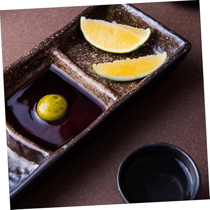 Dipping Sauce Dish Ceramic Seasoning Bowl Sauce Plate Appetizer Plates for Condiments Appetizers