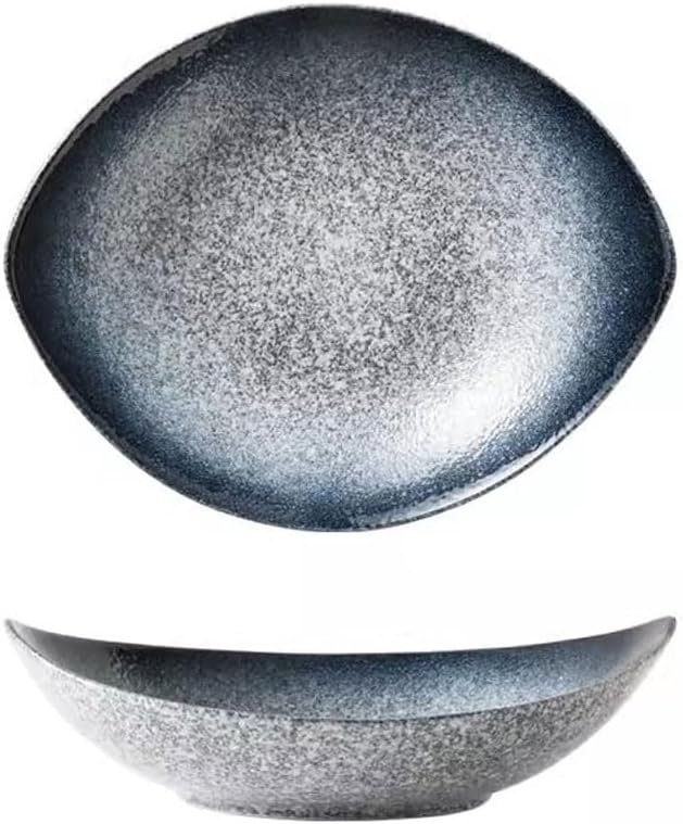 SONGCHAO Party Supplies Ceramic Plate Dish Plate Household Salad Plate Cold Dish Plate Restaurant Commercial Large Plate Light Luxury Soup Plate Western Food Plate Party Plates (Color : 7)