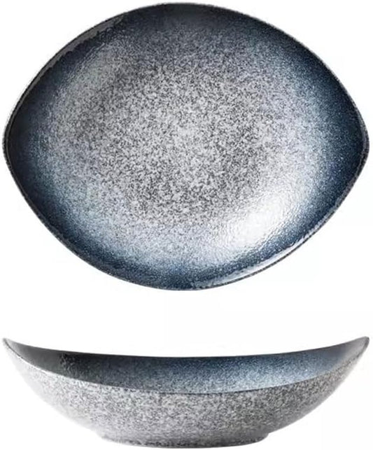 SONGCHAO Party Supplies Ceramic Plate Dish Plate Household Salad Plate Cold Dish Plate Restaurant Commercial Large Plate Light Luxury Soup Plate Western Food Plate Party Plates (Color : 7)