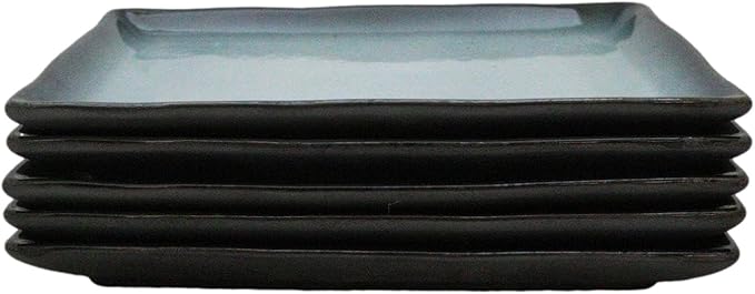 Ebros Gift Blue Sky Stars Artistic Seikai Porcelain Collection Dinnerware Serveware Kitchenware Set Asian Japanese Dining Restaurant Supply (Pack Of 5 Rectangular Sushi Plates 7.75" L)