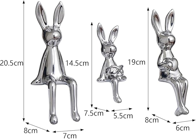 Fenteer Figurine Sculpture Sitting Statue Serving Tray Kitchen Rectangular Ceramic Handle Suitable for Gift Giving Home Decoration Office Party
