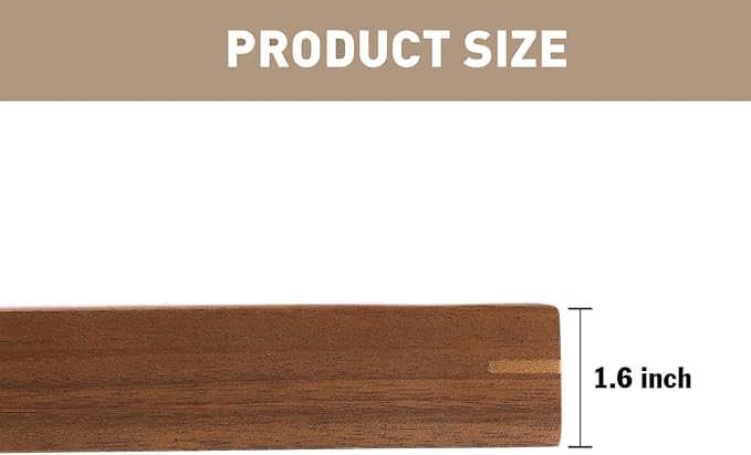 Premium Durable Rectangular Wooden Tray with Handle 16"-100% Natural Walnut Wood Serving Platter for Coffee Table-Great Ottoman Tray Home Decor Plates for Breakfast & Dining