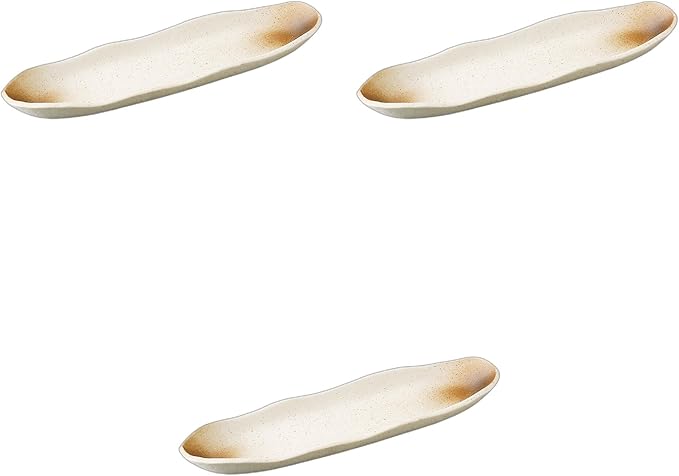 Setomonohonpo Serving Plate with White Igabu [11.0 x 3.1 x 1.0 inches (27.8 x 7.8 x 2.5 cm)] | Appetizer Plate Porcelain