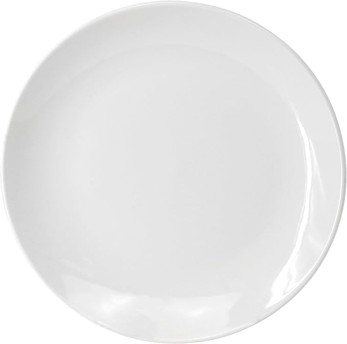 Elama Professional Kitchen 12 Piece Porcelain Dinnerware/Tableware Set (Round Salad/Dessert Plate White)