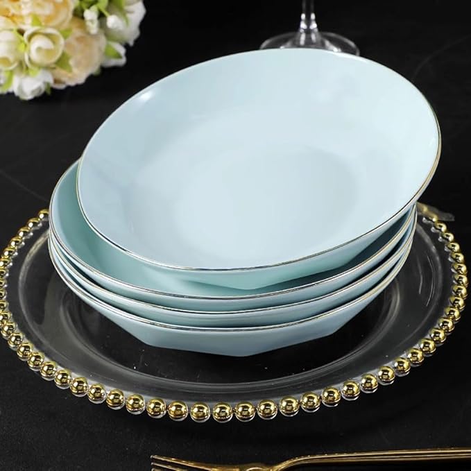SONGCHAO Party Supplies Creative Phnom Penh Celadon Plate Dish Plate Household Ceramic Plate Set Nordic Dinner Plate Party Plates (Size : Large)