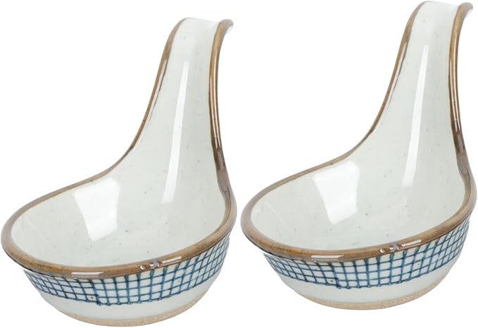 Mobestech 2Pcs Ceramic Caviar Spoon and Sauce Dish Set Food-Grade Kitchen Dipping Bowls for Seasoning and Condiments Creative Serving Tableware