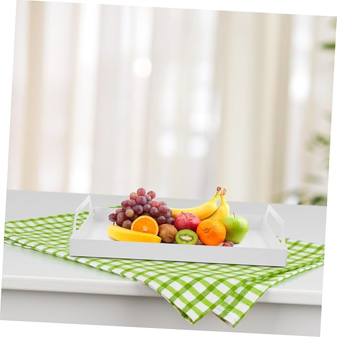 GLEAVI Nordic Stainless Steel Rectangular Serving Tray Food Plate for Fruits and Desserts Sturdy and Easy to Clean for Parties and Entertaining