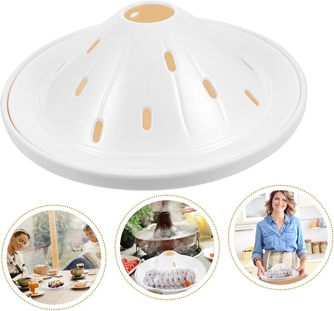 Cabilock Dry Ice Serving Plate Round Tray Smoke Effect Dishwasher Safe Food Presentation Dish for Restaurants and Catering for Parties and Events