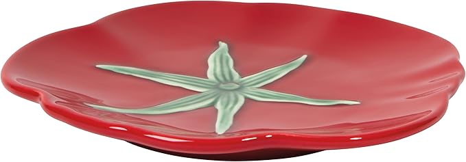 Now Designs Tomato Collection Tomato Shaped Dish, DIA8.5in, 100% Stoneware, Dishwasher & Microwave Safe