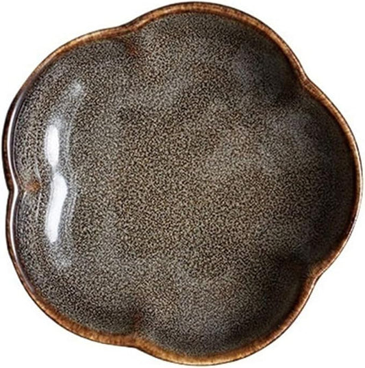 Sauce Dish Creative Plum Blossom Shape Plate Ceramic Tableware Household Dipping Sauce Dish Restaurant Barbecue Dipping Dish Snack Plate(C)