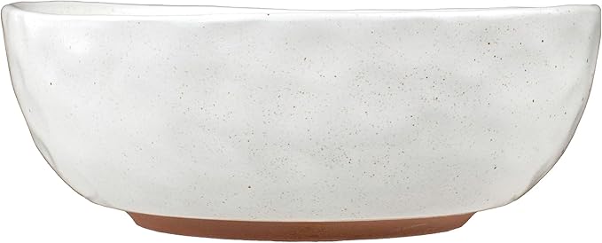 Sango 16-Piece Boho Farmhouse Stoneware Dinnerware Set for 4, Semi-Matte White Plates and Bowls Sets with Rustic Speckled Glaze, Ceramic Dish Set, Modern Dishes, Microwave & Dishwasher Safe, Kaya
