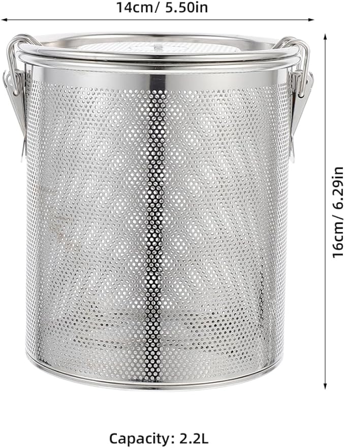 Large Tea Infuser Strainer, 304 Stainless Steel Tea Ball Infuser for Loose Leaf & Spice Ball for Cooking Soup, Large Capacity and Extendded Chain Hook, 5" x 6"