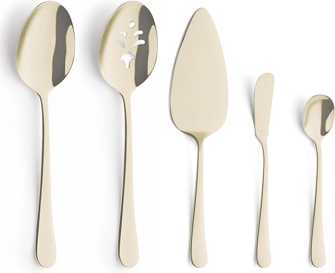 Amefa Austin 5pc Serving Set, 18/0 Stainless Steel, Champagne