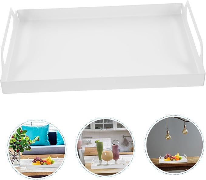 Zerodeko 1pc Serving Tray Rectangular Snack Plate for Fruits Desserts Breakfast for Home Restaurant Parties Easy to Clean
