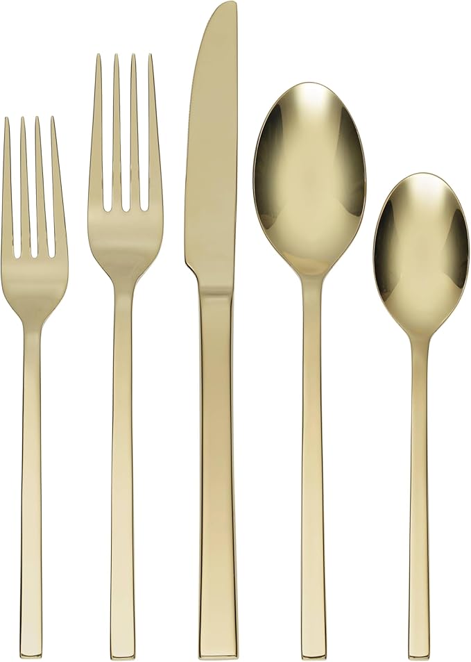 Allay Champagne 20 Piece Everyday Flatware Set, Service For 4