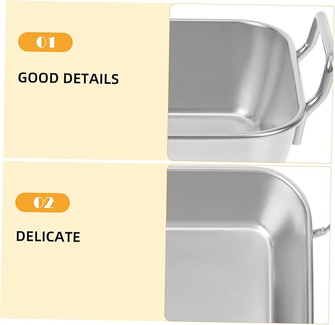Grill Serving Tray Snack Holder Fried Chicken Basket Thickened Dessert Tray French Fries Plate Double Handled